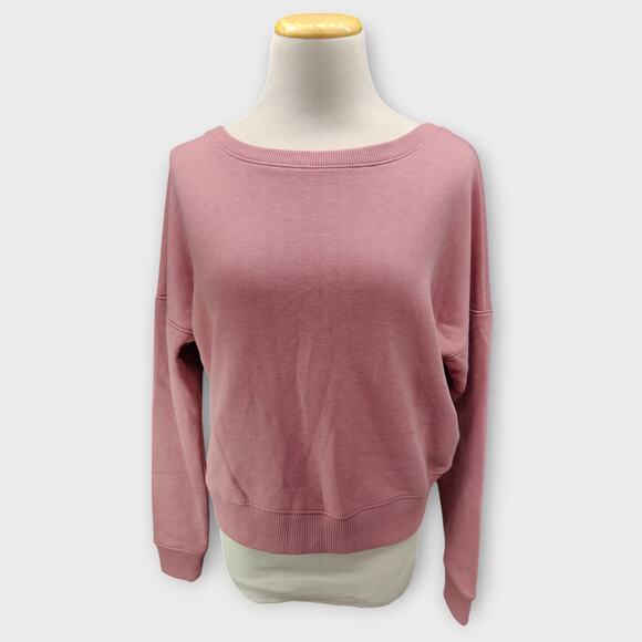 Aero Sweaters - Womens AERO Mauve Pullover Open Back Sweater Size XS